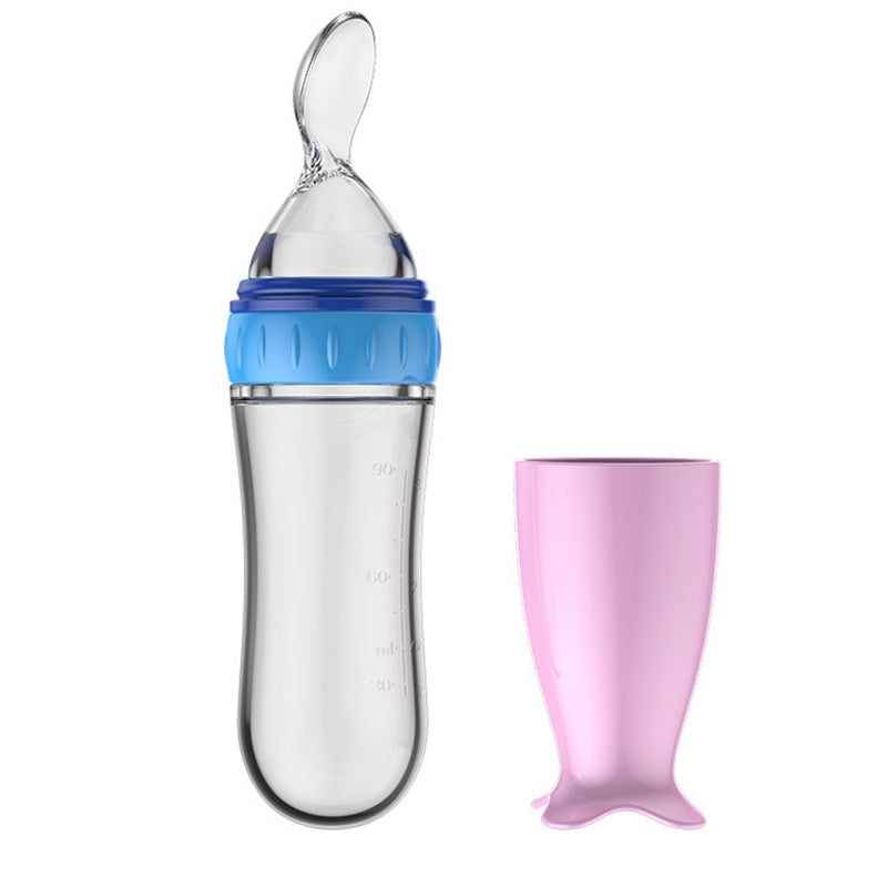 Baby Silicone Rice Paste Feeding Spoon – 90ML Soft Squeeze Bottle
