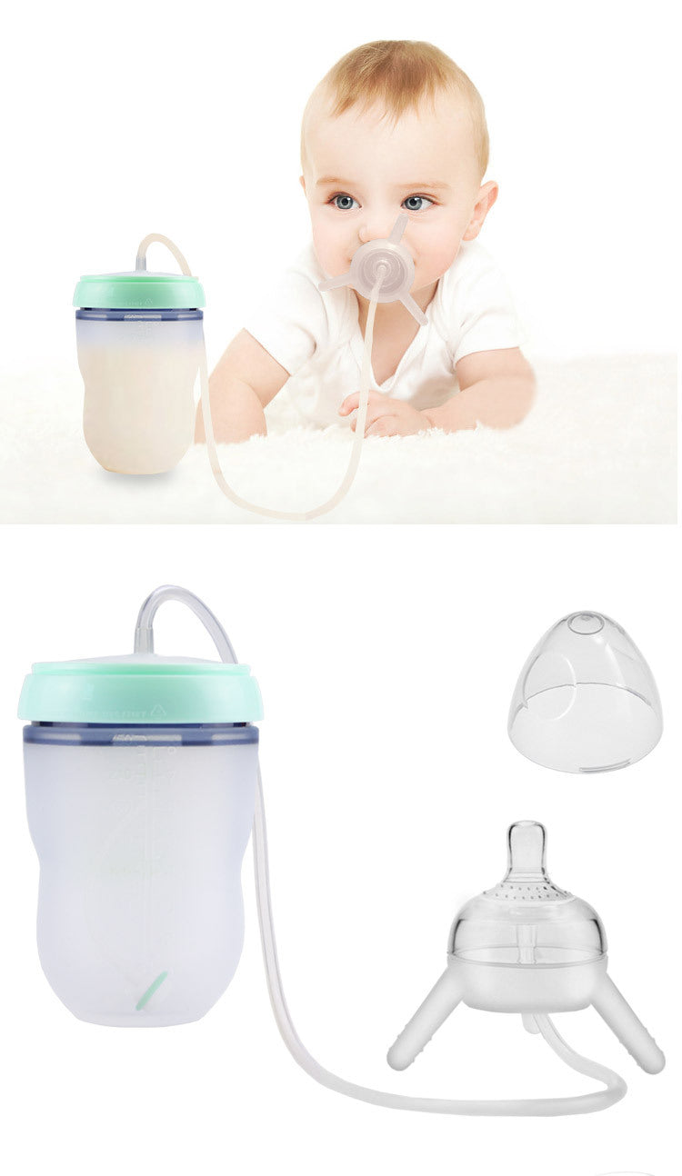 Baby Training Sippy Cup – Soft Silicone Spill-Proof Bottle