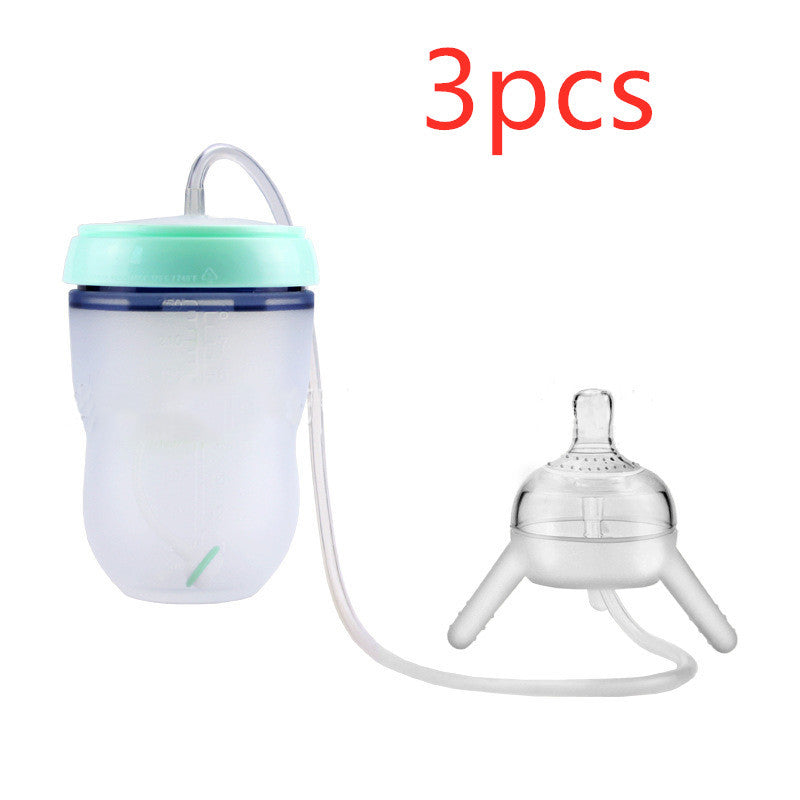 Baby Training Sippy Cup – Soft Silicone Spill-Proof Bottle