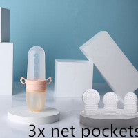 Baby Feeding Spoon with Silicone Bottle – Fruit & Rice Cereal Squeezer