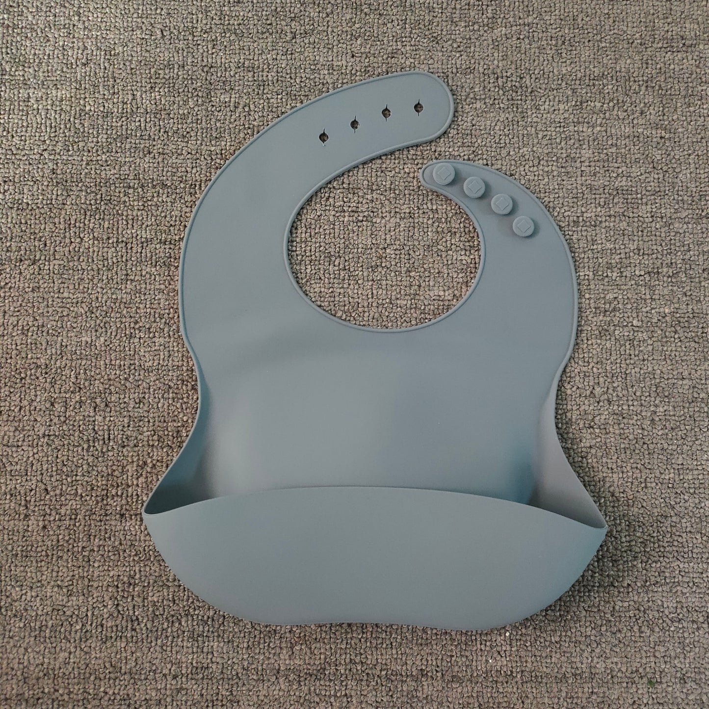 Soft Waterproof Silicone Baby Bib with Food Catcher – Adjustable Baby Feeding Bib