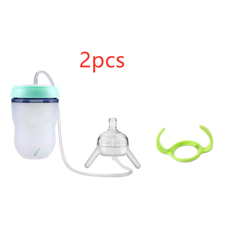 Baby Training Sippy Cup – Soft Silicone Spill-Proof Bottle