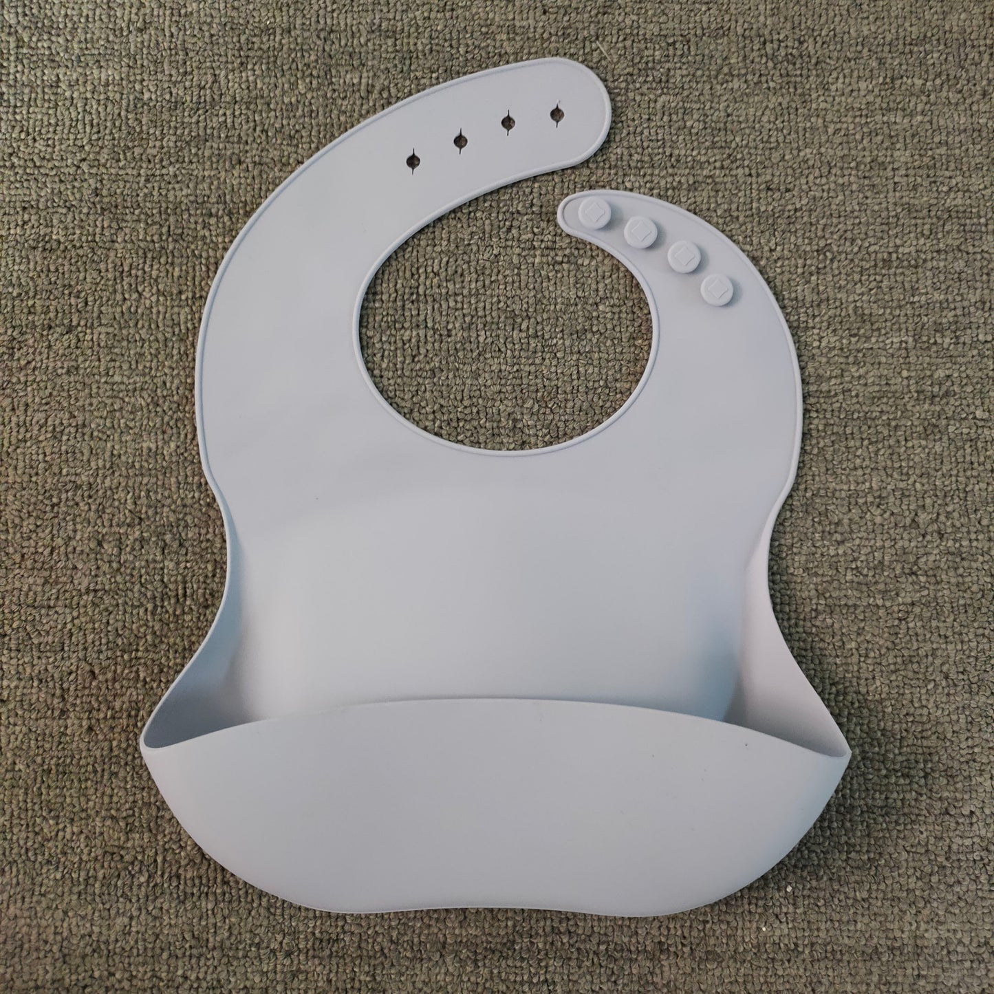 Soft Waterproof Silicone Baby Bib with Food Catcher – Adjustable Baby Feeding Bib