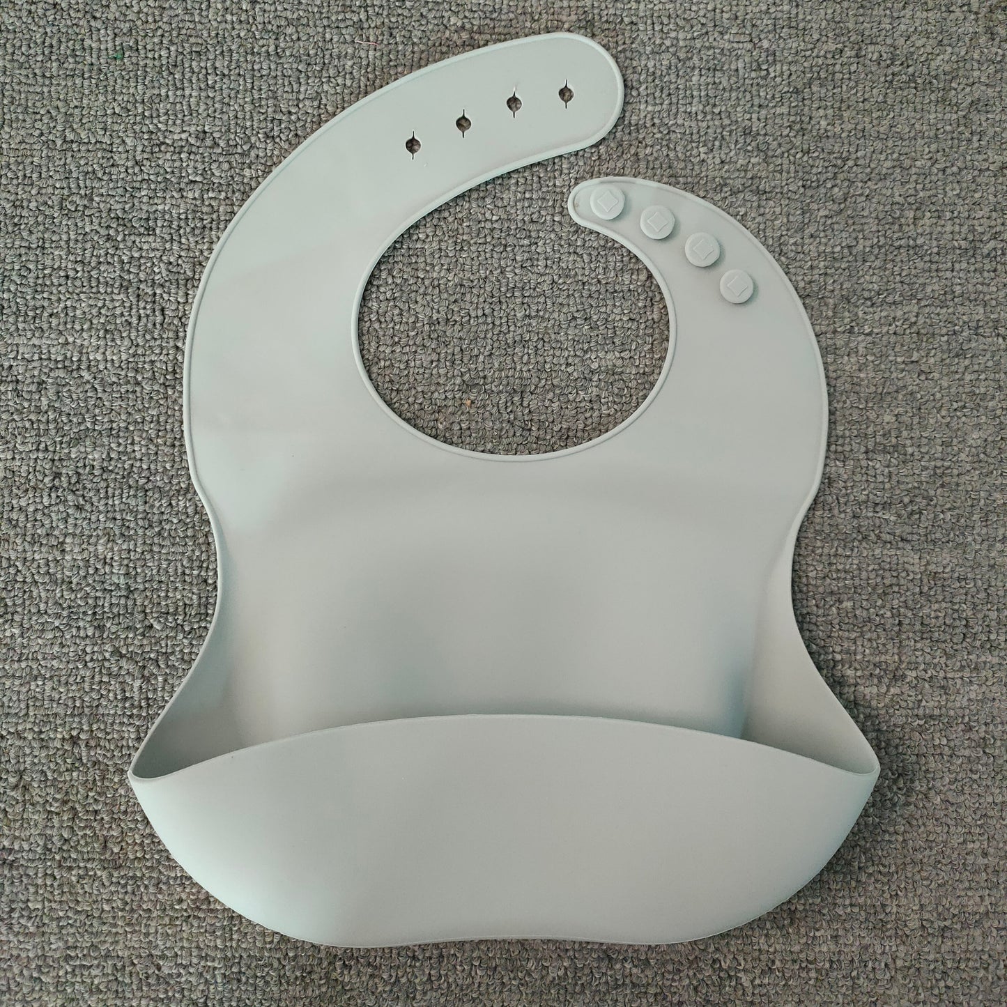 Soft Waterproof Silicone Baby Bib with Food Catcher – Adjustable Baby Feeding Bib