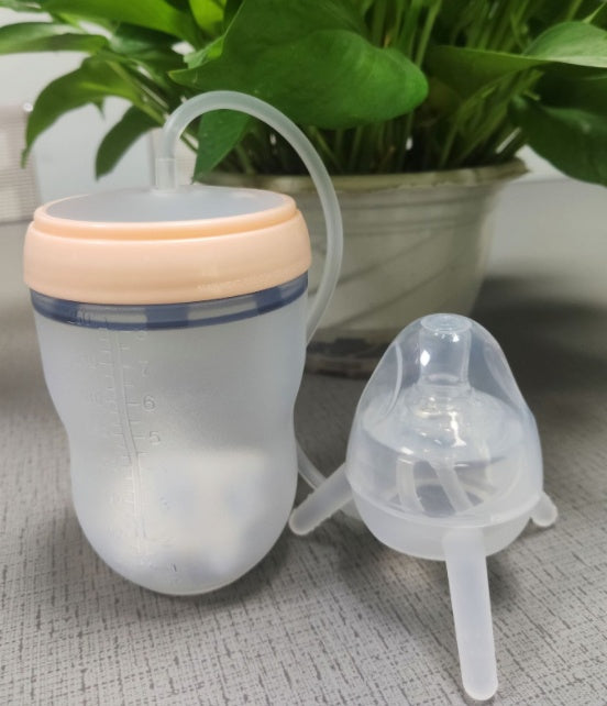 Baby Training Sippy Cup – Soft Silicone Spill-Proof Bottle