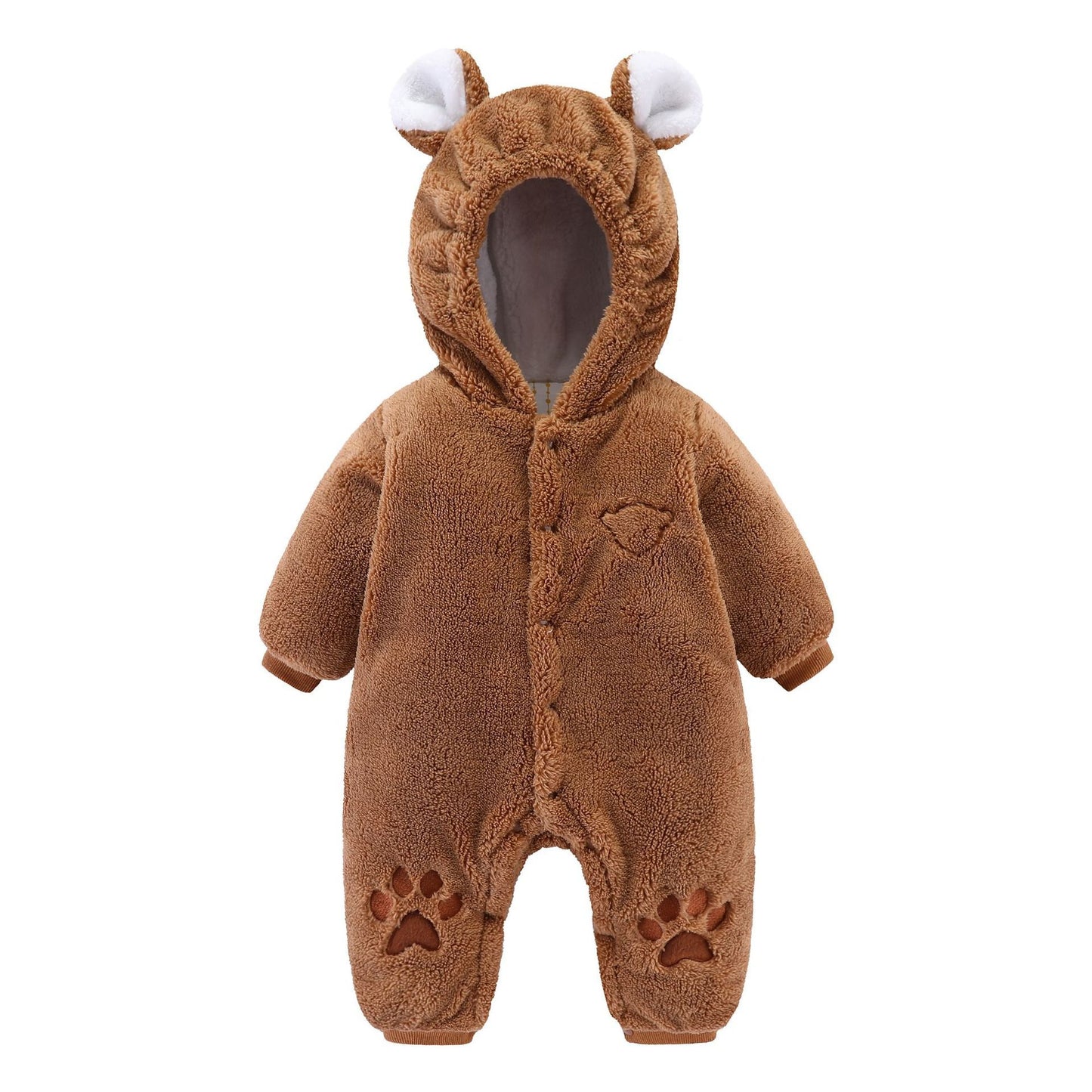 "Newborn Quilted Baby Romper – Winter Onesie"