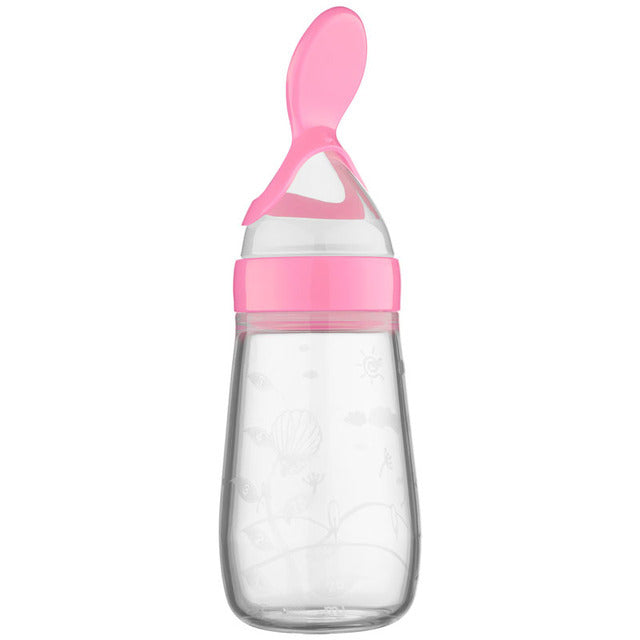 Baby Silicone Rice Paste Feeding Spoon – 90ML Soft Squeeze Bottle