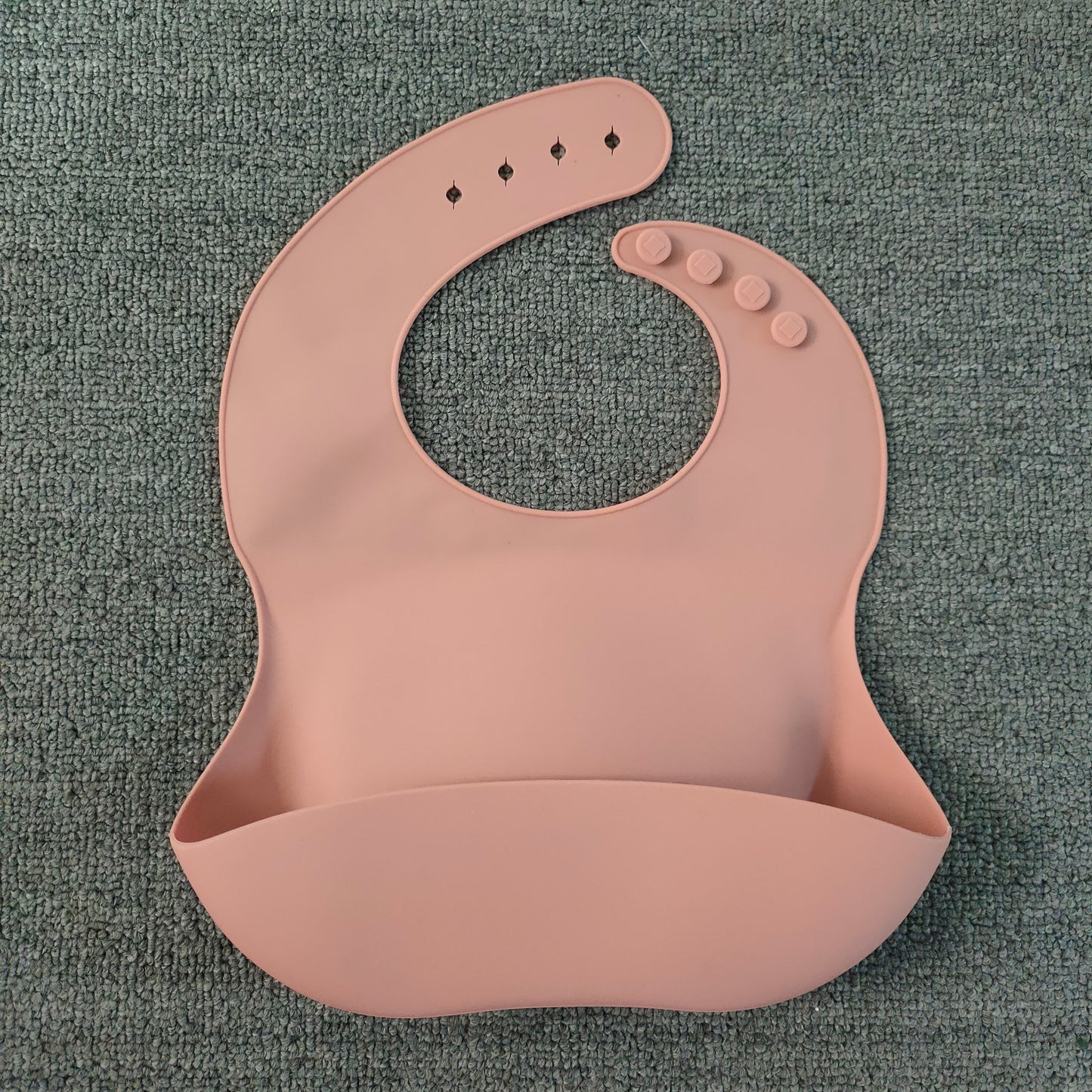 Soft Waterproof Silicone Baby Bib with Food Catcher – Adjustable Baby Feeding Bib