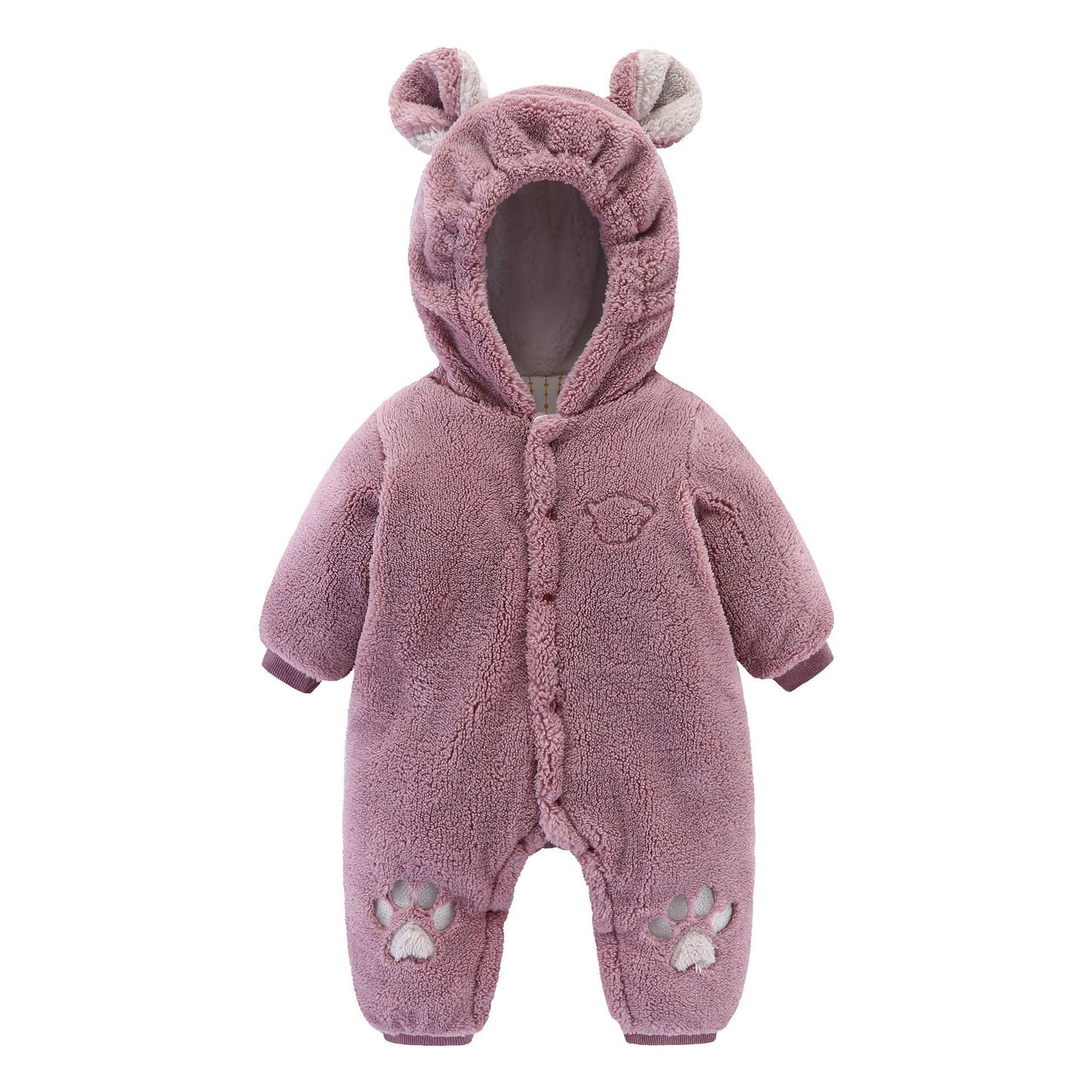 "Newborn Quilted Baby Romper – Winter Onesie"