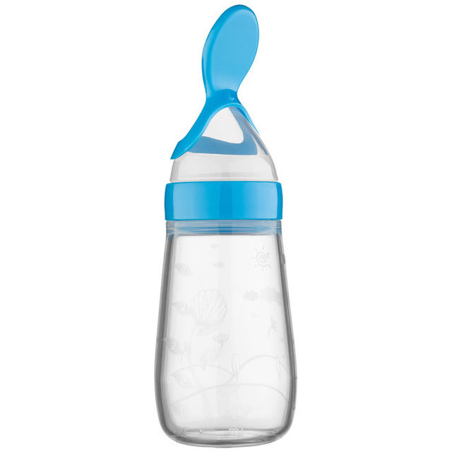 Baby Silicone Rice Paste Feeding Spoon – 90ML Soft Squeeze Bottle