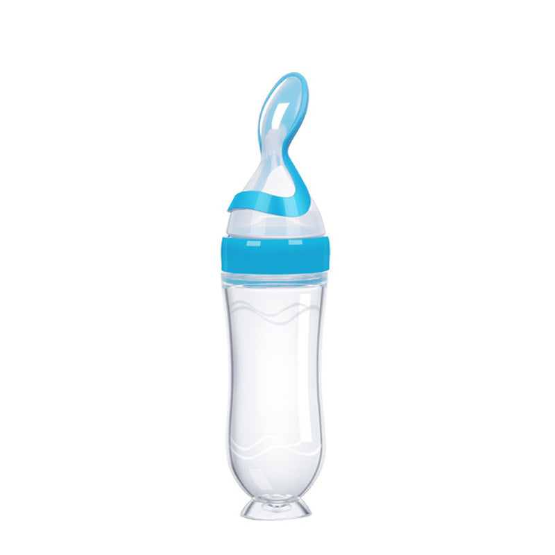 Baby Silicone Rice Paste Feeding Spoon – 90ML Soft Squeeze Bottle