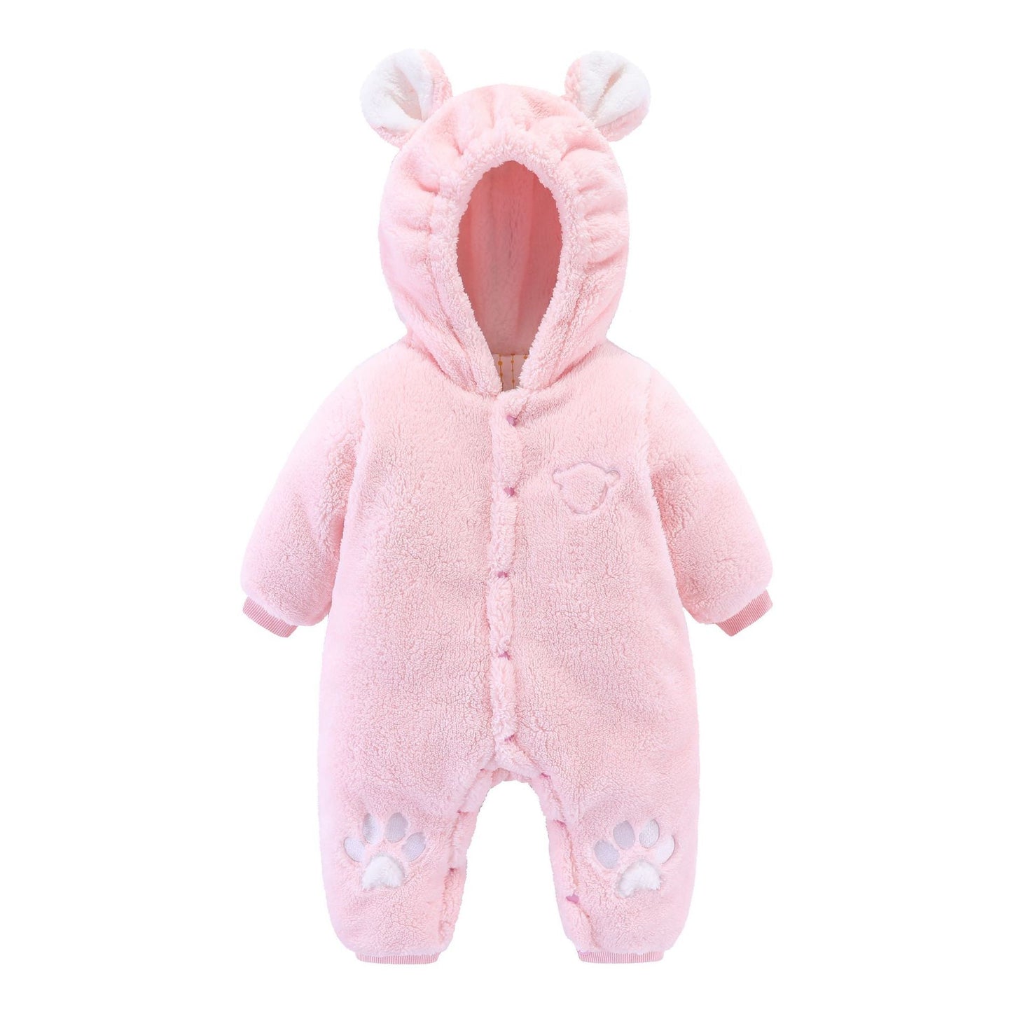 "Newborn Quilted Baby Romper – Winter Onesie"