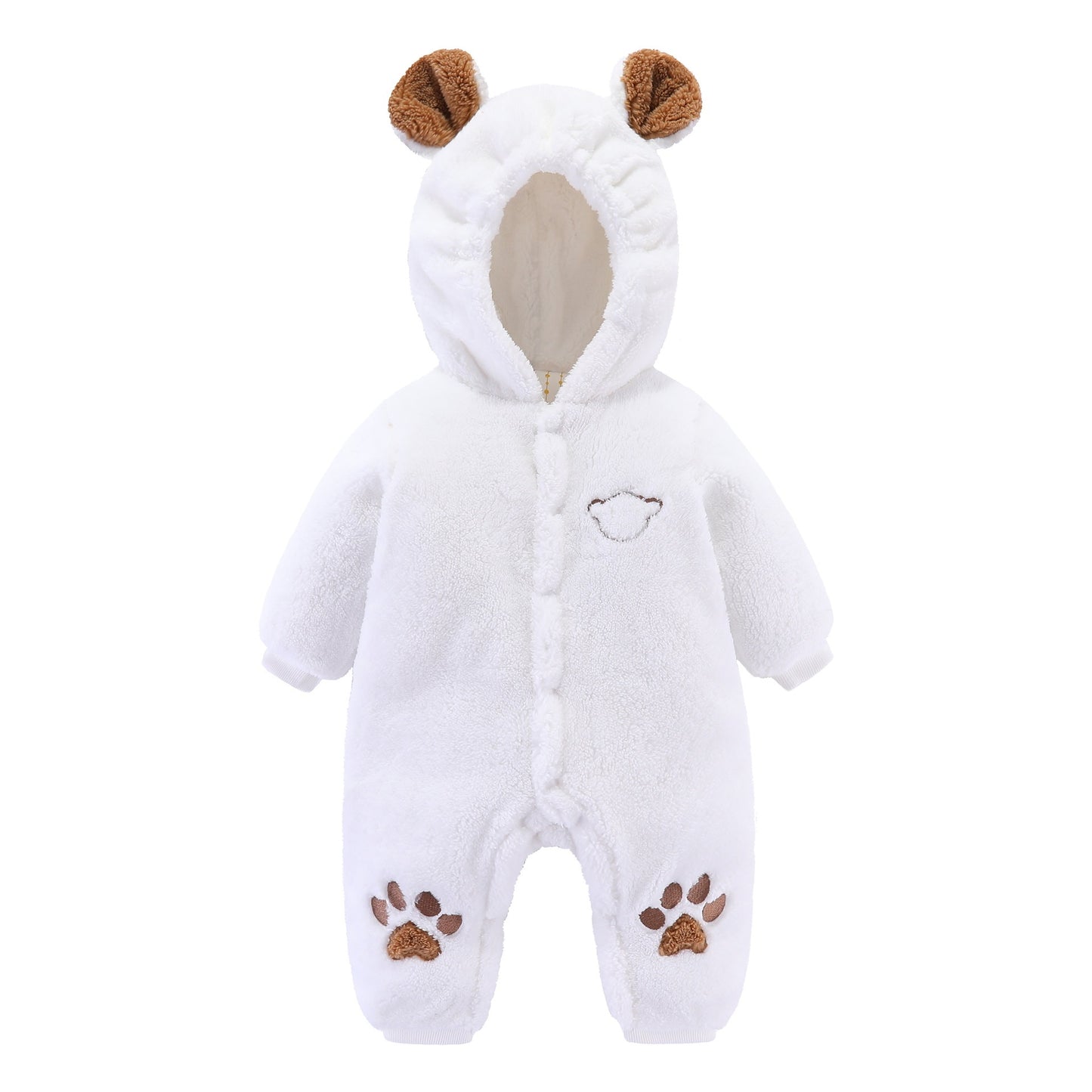 "Newborn Quilted Baby Romper – Winter Onesie"