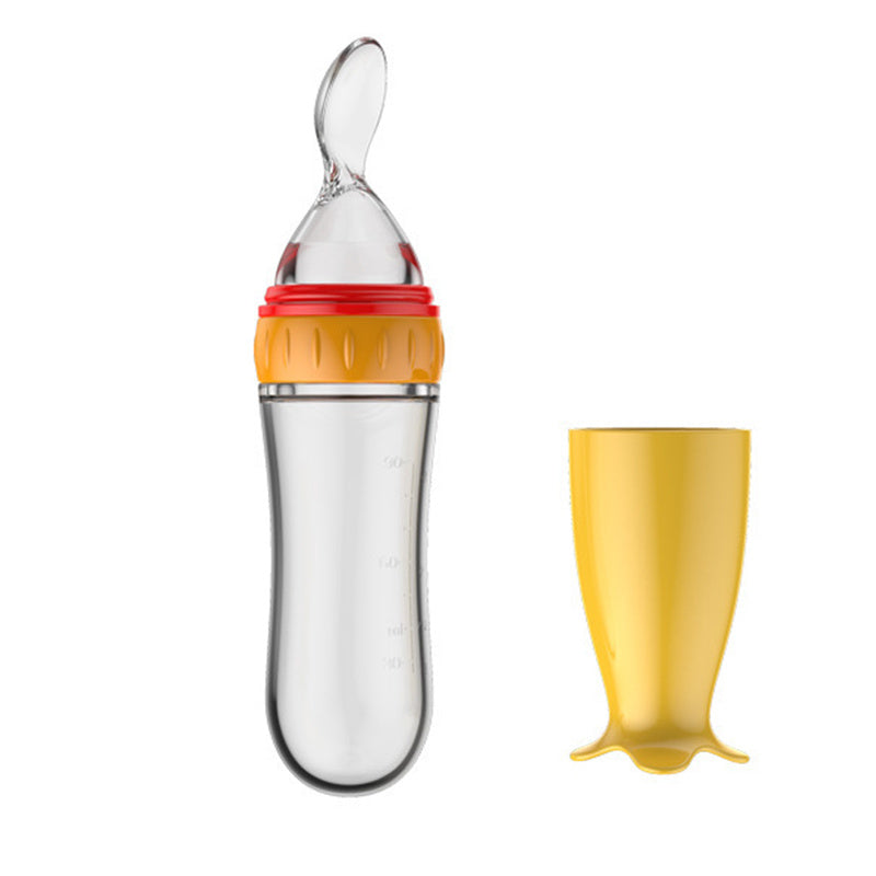 Baby Silicone Rice Paste Feeding Spoon – 90ML Soft Squeeze Bottle