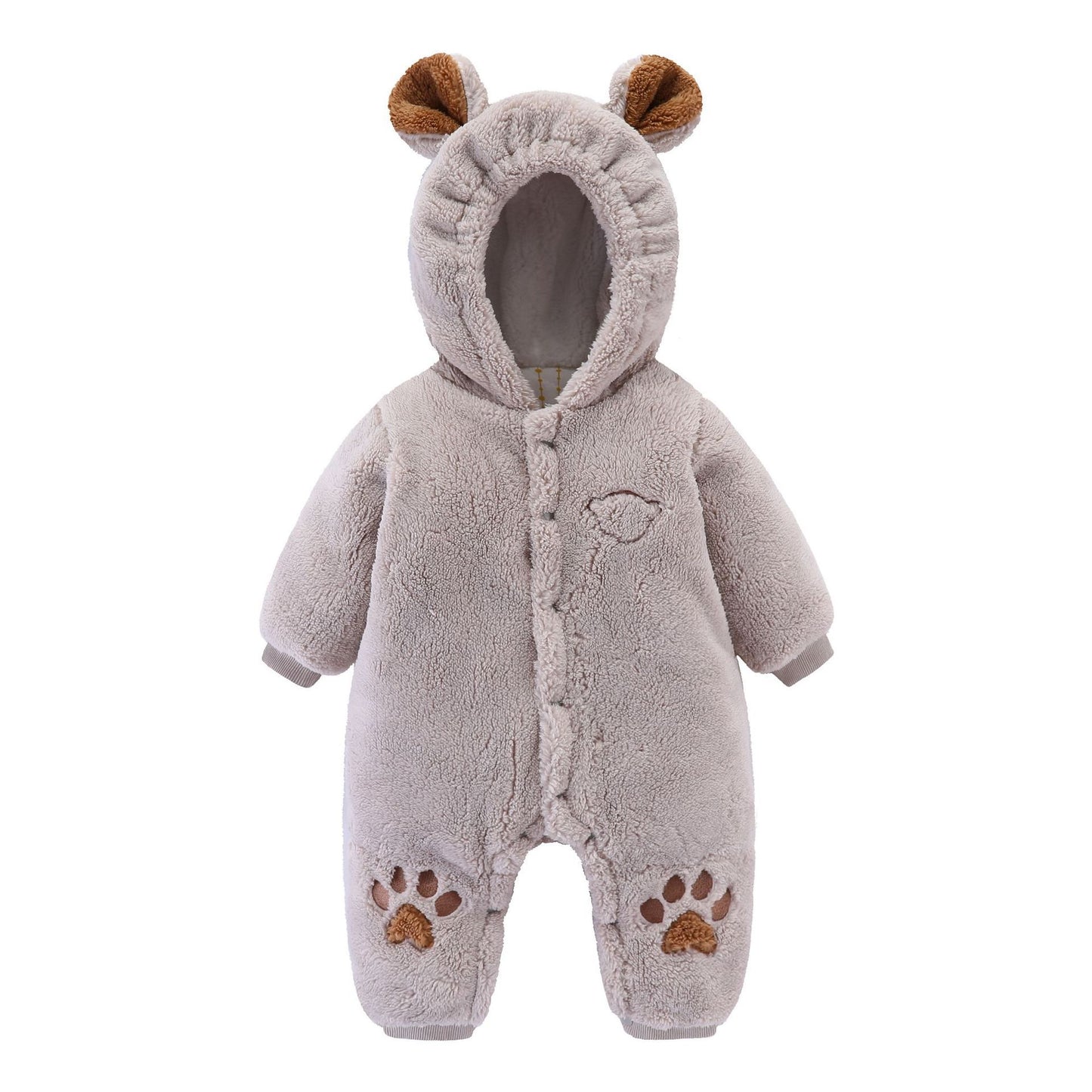 "Newborn Quilted Baby Romper – Winter Onesie"