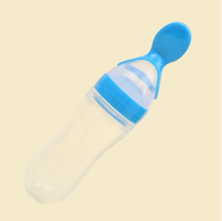 Baby Silicone Rice Paste Feeding Spoon – 90ML Soft Squeeze Bottle