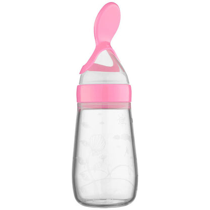 Baby Silicone Rice Paste Feeding Spoon – 90ML Soft Squeeze Bottle