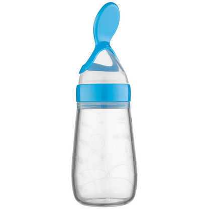 Baby Silicone Rice Paste Feeding Spoon – 90ML Soft Squeeze Bottle